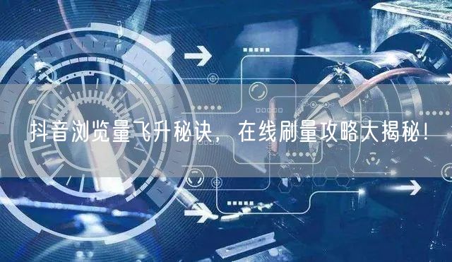 抖音浏览量飞升秘诀,在线刷量攻略大揭秘!