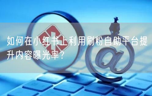 如何在小红书上利用刷粉自助平台提升内容曝光率？
