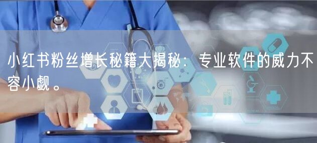 小红书粉丝增长秘籍大揭秘:专业软件的威力不容小觑。