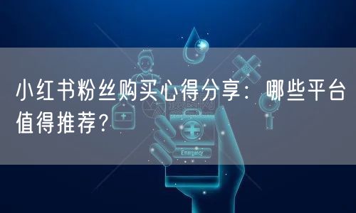 小红书粉丝购买心得分享:哪些平台值得推荐?