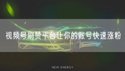 视频号刷赞平台让你的账号快速涨粉