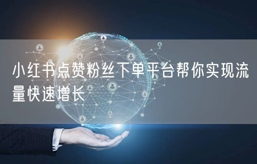 小红书点赞粉丝下单平台帮你实现流量快速增长